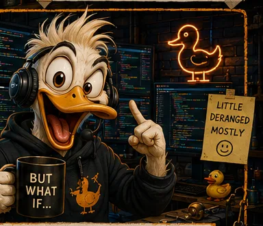 Illustrated Strange Duck portrait representing Jon